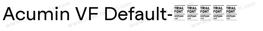 Acumin VF Default字体转换